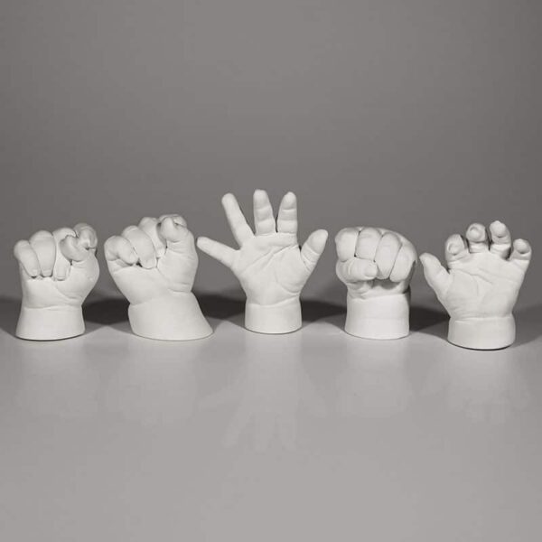 3D Baby Handabdrücke in verschiedenen Positionen