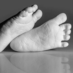 Neu Baby 3D Hände Füße Abdruck Set Gold Ausführung Barock Rokoko Display Rahmen 