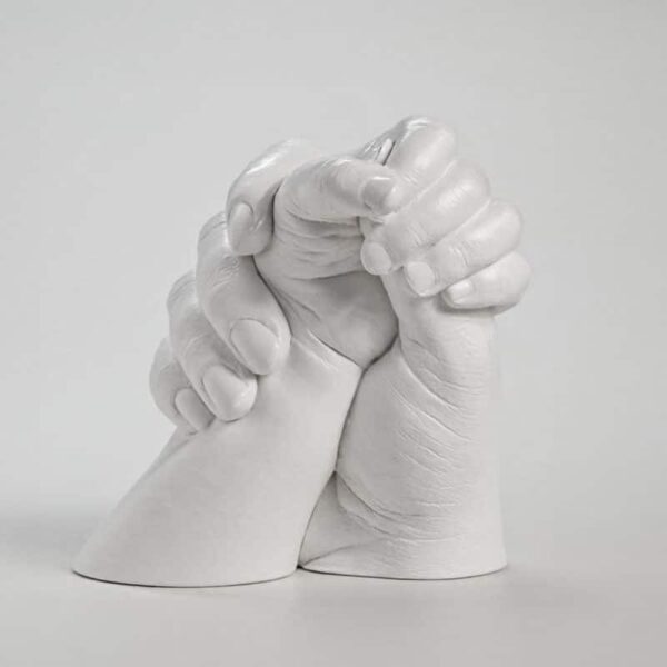 3d Handabdruck der Hände von Mutter mit Baby zusammen