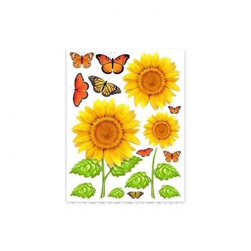 Gipsabdruck Motive Sonnenblumen und Schmetterlinge