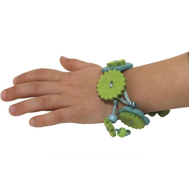 Grün Hannah Filzblüten Armband Bastelset 15 Teile 