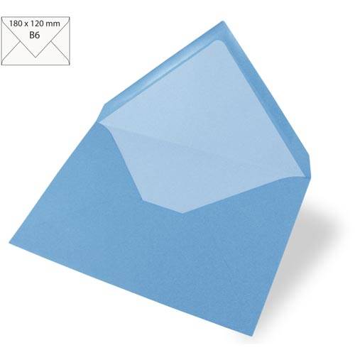 Briefumchlag B6 azurblau