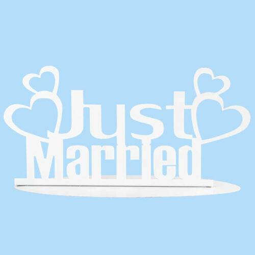 Just Married Schriftzug Metall weiß