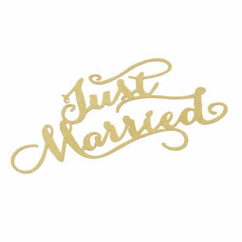 Just Married Schriftzug gold