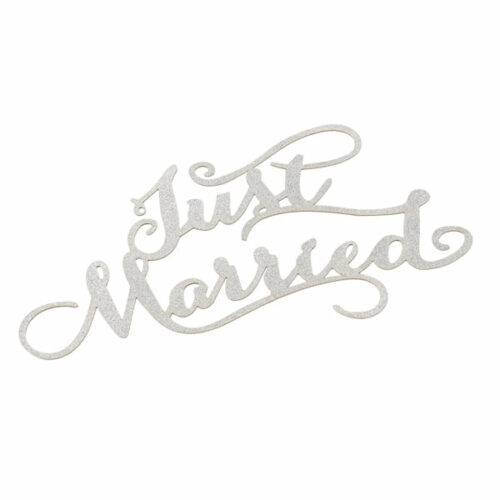 Just Married Schriftzug silber