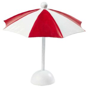 Mini Sonnenschirm, rot, weiß, 10cm
