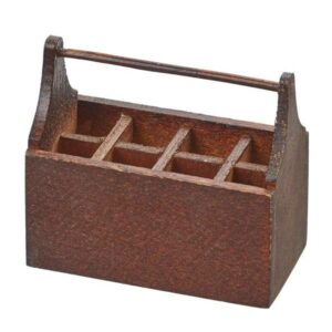 Mini Werkzeugbox, braun, 4,6 x 2,4 x 4 cm