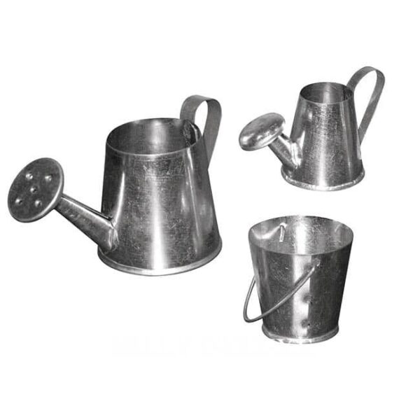 Mini Kannen 3er Set aus Metall, 3-5 cm