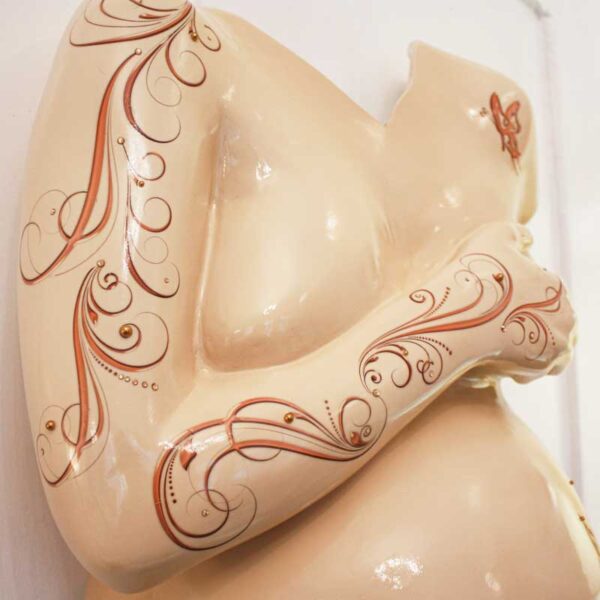 Babybauchabdruck Motivfolie Metallic Ornamente