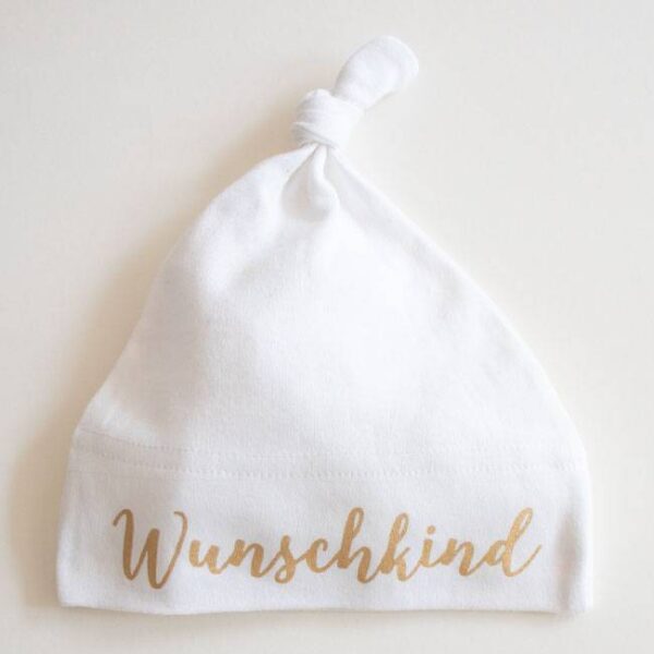 Baby Strampler + Mütze mit Name und Geburtsdatum "Wunschkind" – Bild 6