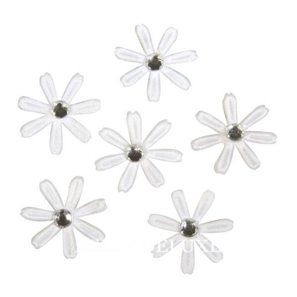 Satinblume mit Strass