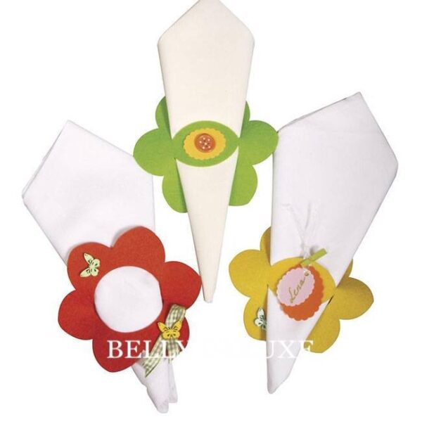 Filz Manschette für Servietten, Blume – Bild 2