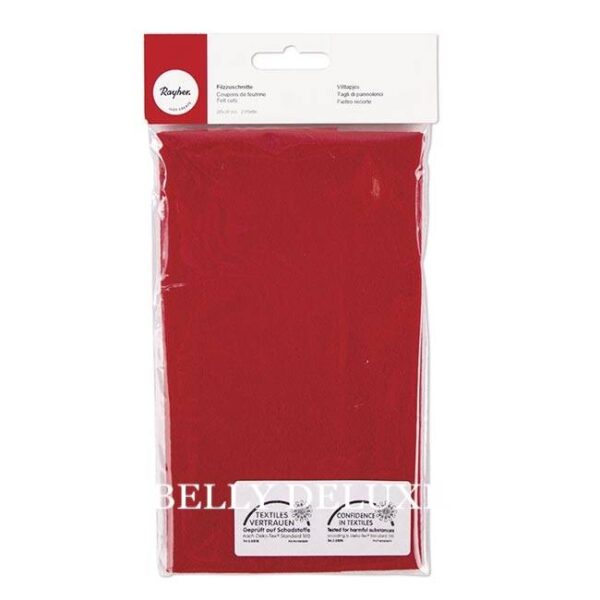 Rote Filzzuschnitte