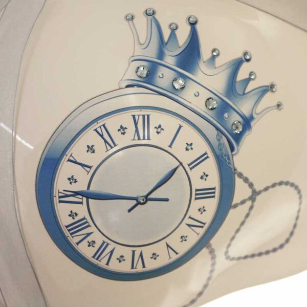 Motivfolie für den Gipsabdruck vom Babybauch mit Taschenuhr in verschiedenen Farben zur Auswahl