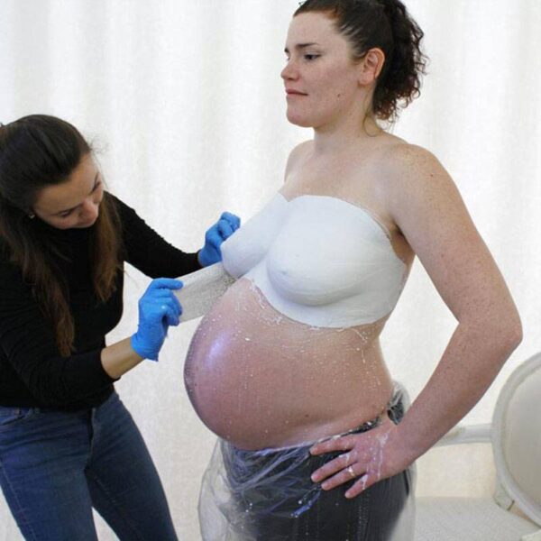Gipsbinden für den Babybauch Gipsabdruck