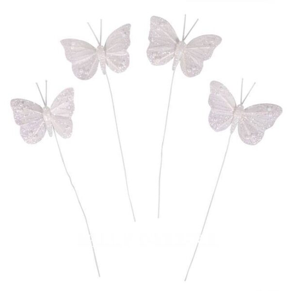 Federschmetterlinge mit Glitzer