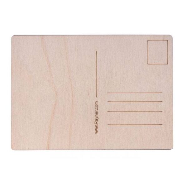 Postkarte aus Holz