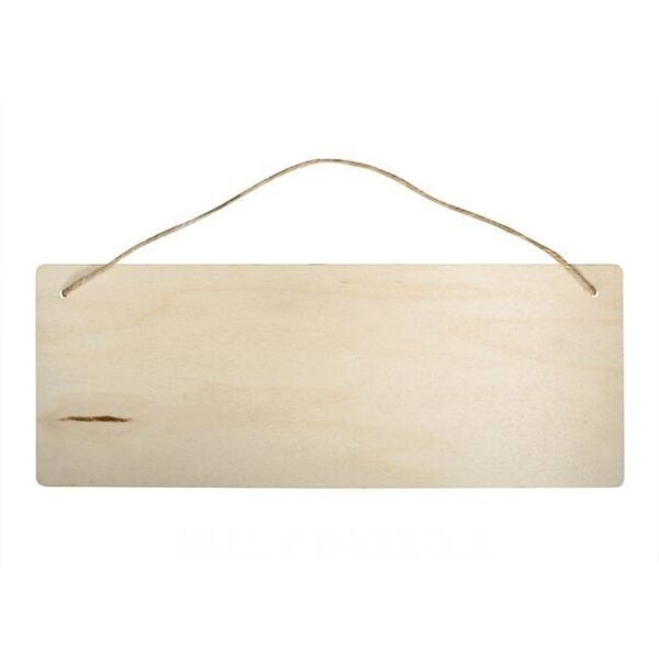 rechteckiges Holzschild