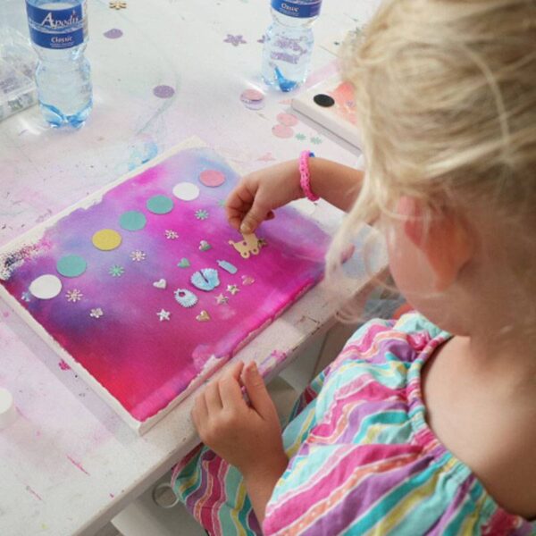 Kreativer Kindergeburtstag mit Mixed Media Kunst