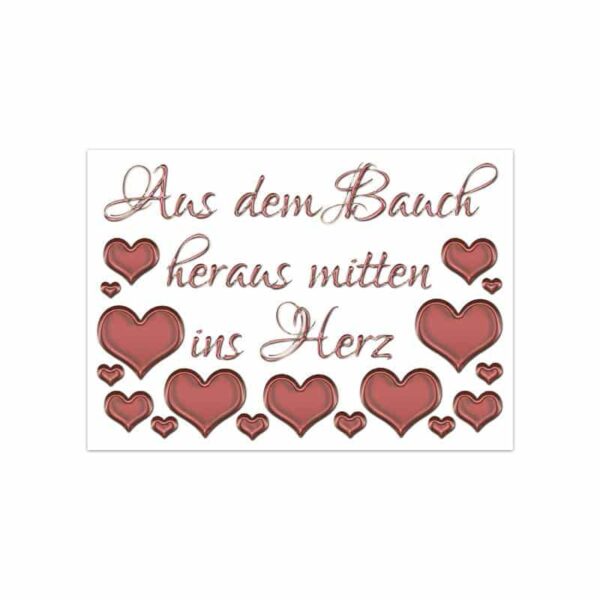 Motivfolie Aus dem Bauch heraus metallikoptik rosegold