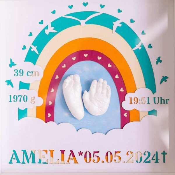 Regenbogen Baby Erinnerungsrahmen