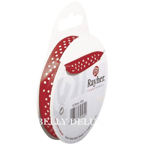 Satinband Polka Dots, 9,5 mm, 16 Farben