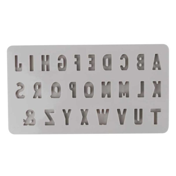 Silikon Gießform Mini Buchstaben