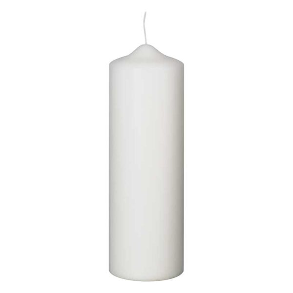 Stumpen Kerze in weiss