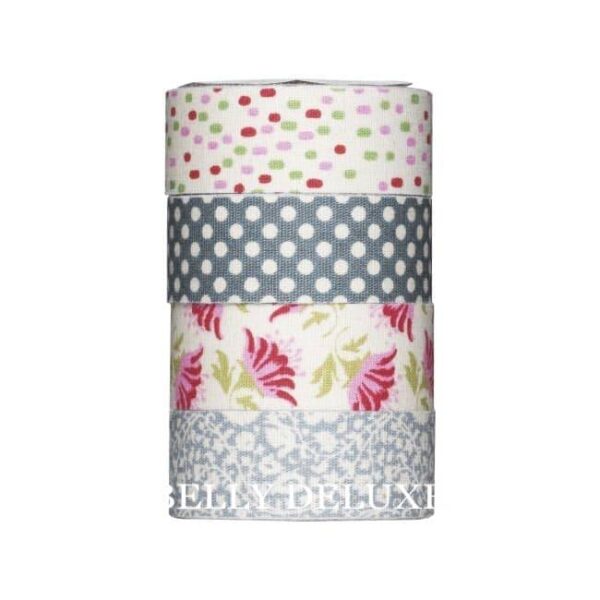 4 Tilda Fabric Tapes "Painting Flowers"