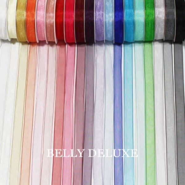 Chiffonband mit Drahtkante, verschiedene Farben