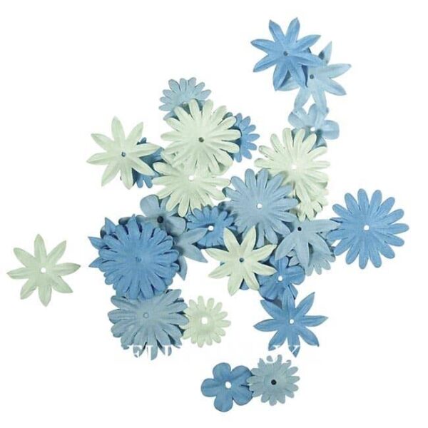 Mini-Papierblüten-Mischung, 6 Farben – Bild 4