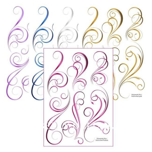 Motivfolie "Ornamente Set 1" Farbverlauf – Bild 2