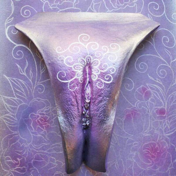 Vulva Abdruck bemalt