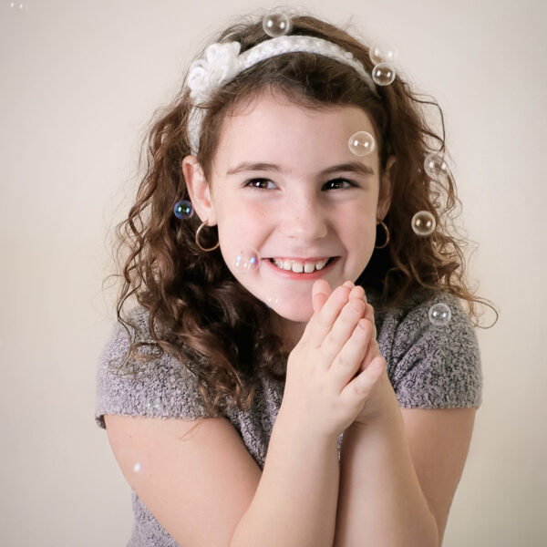 Mädchen beim Fotoshooting im Fotostudio Karlsruhe